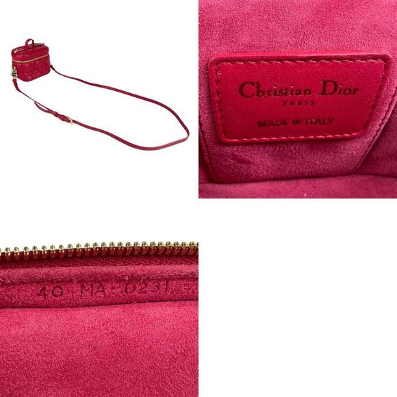 CHRISTIAN DIOR Red Leather Shoulder Bag - Picture 5 of 5